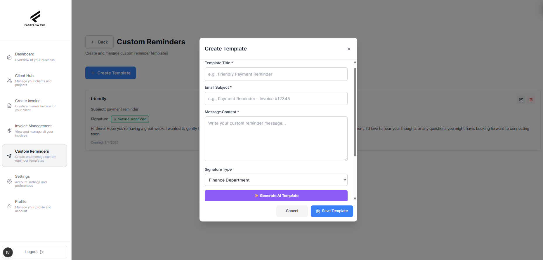 Custom Reminders Screenshot