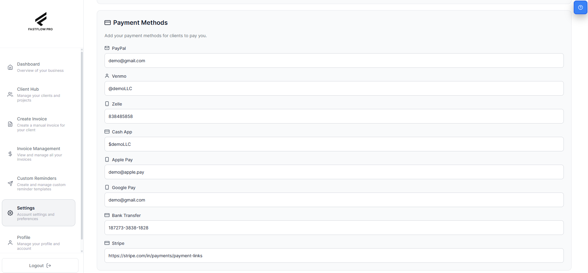 Payment Methods Overview